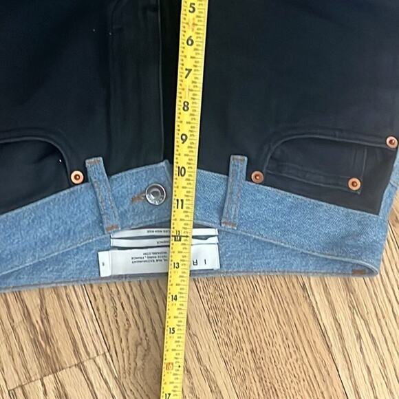 IRO STRAIGHT LEG HIGH RISE JEANS RAW TWO‎ TONE HEM MADE IN ITALY SIZE 26 - Picture 7 of 10
